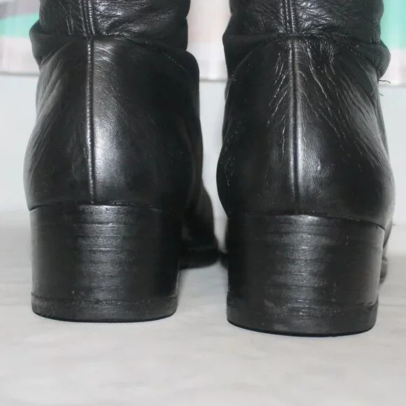 $498 Cole Haan Made in Italy Stretch Leather Tall Knee High Boots Sz 8 - Picture 7 of 13